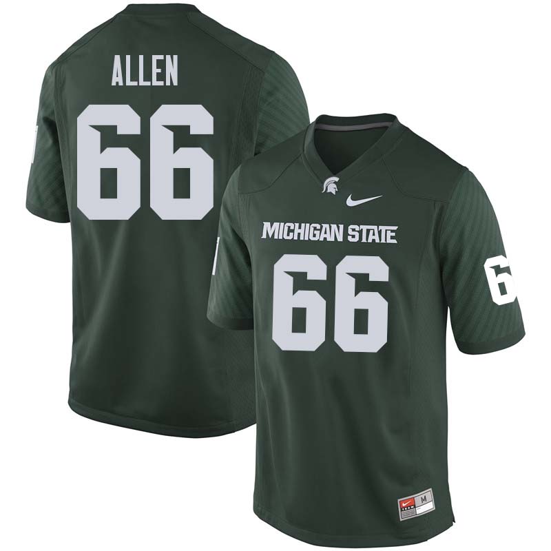 Men #66 Jack Allen Michigan State College Football Jerseys Sale-Green